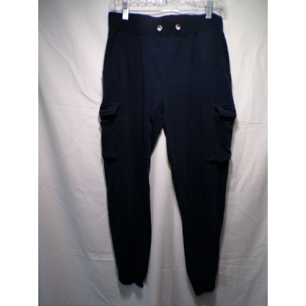 Goodthreads Women's Cargo Jogger Pants Black Large Tapered Elastic Cuff